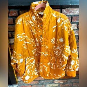 ELAN gold floral Bomber